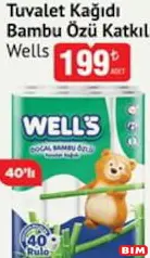 WELLS TUVALET KAĞIDI BAMBU ÖZÜ KATKILI 40'LI